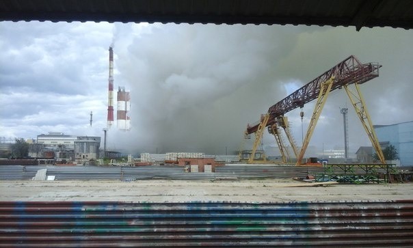 Pożar w fabryce azotu w Grodnie