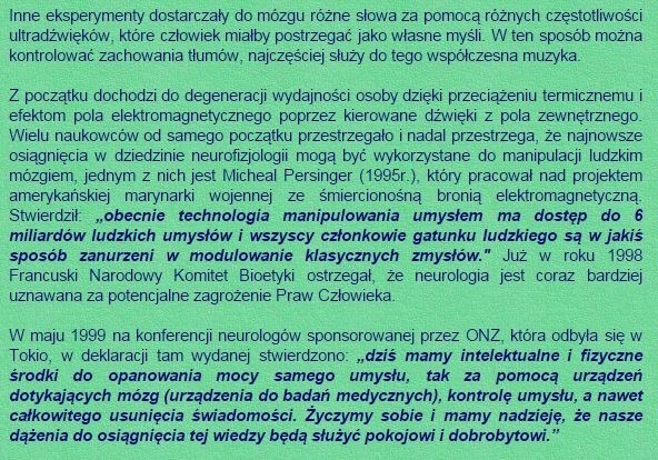 Broń elektromagnetyczna i eksperymenty na Polakach