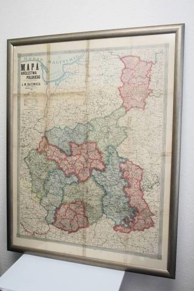 Oryginalna mapa Królestwa Polskiego z 1914 roku – dar...