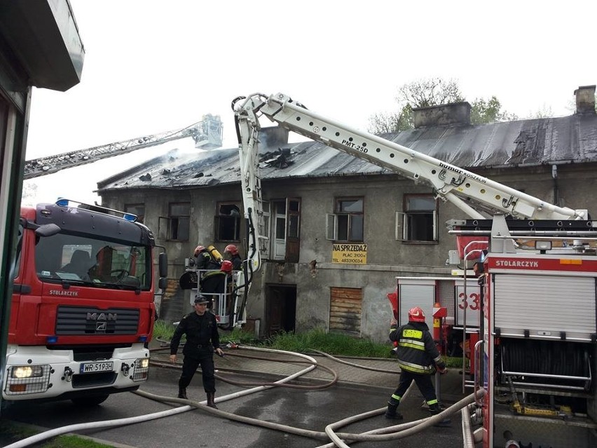 Pożar przy ulicy Staromiejskiej w Radomiu