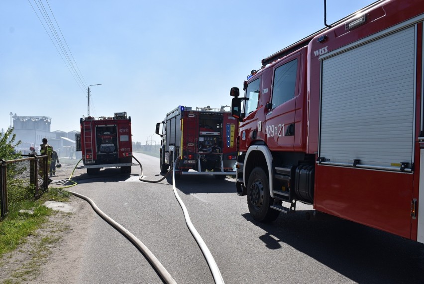 Pożar składu makulatury w Chojnicach