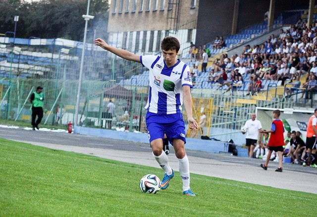 Piłkarze Stomilu po przegranym meczu z GKS Bełchatów (0:2)