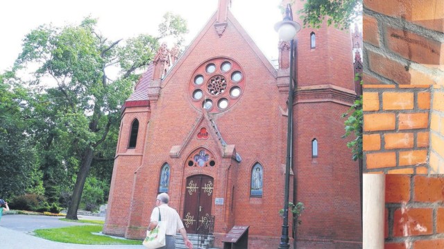 Elewacja świeżo wyremontowanej cerkwi jest malowana przez bezmyślnych wandali. Ostatnio ktoś porobił na niej krzyżyki (z prawej).