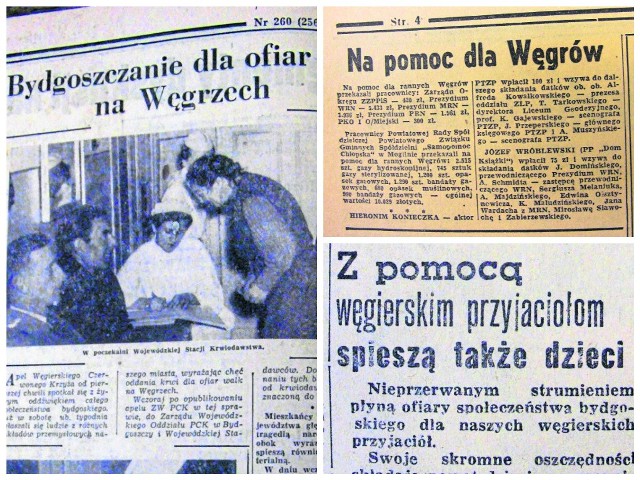 Gdy jesienią 1956 roku ginęli bracia Węgrzy, bydgoszczanie pospieszyli im z pomocą. Masowo oddawali krew dla rannych, grosza też nie szczędzili.