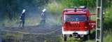Pożar trawy w okolicach Jaksiczek w powiecie inowrocławskim