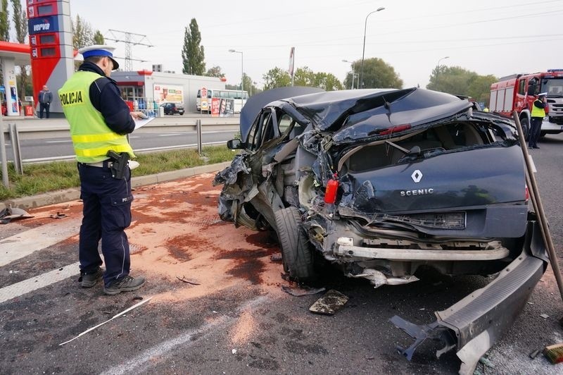 Wypadek na DTŚ w Rudzie