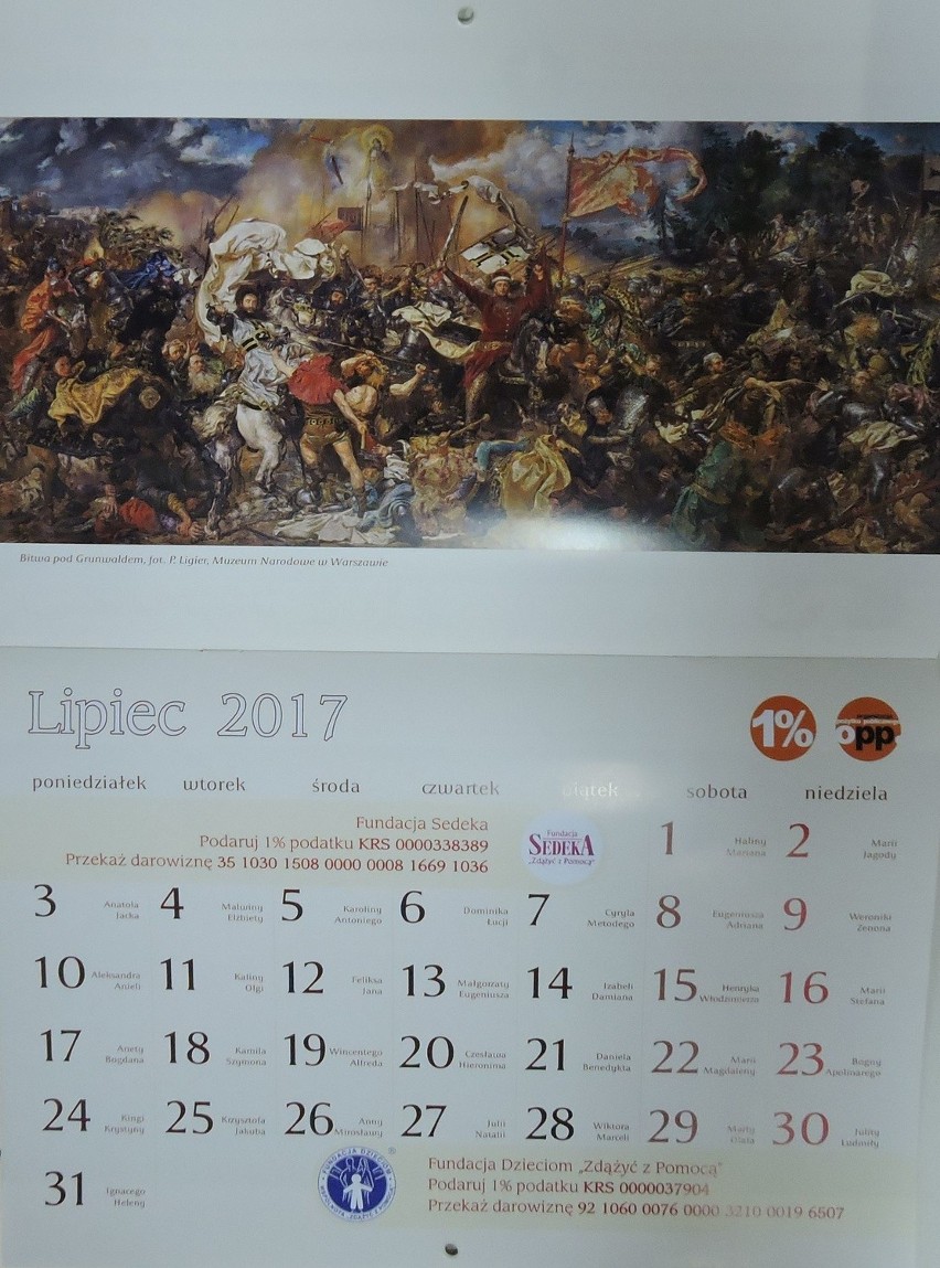 W tygodnikach bezpłatny kalendarz z obrazami Matejki