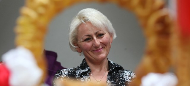 Na zdjęciu Natalia Fiedorczuk, której korowaj weselny dostał nominację do nagrody Perła 2010 w finale ogólnopolskim.