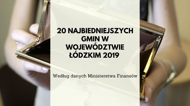 Ministerstwo Finansów opublikowało wskaźniki dochodów podatkowych w przeliczeniu na jednego mieszkańca dla poszczególnych gmin. Przejdź do kolejnych slajdów, by zobaczyć 20 najbiedniejszych gmin województwa