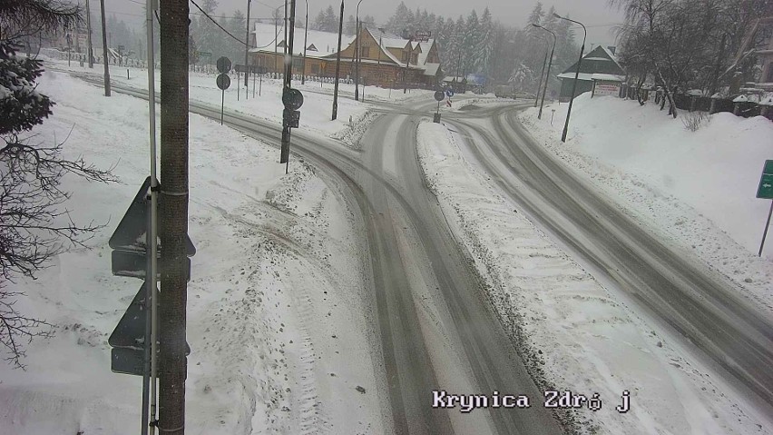 Trudne warunki na małopolskich drogach