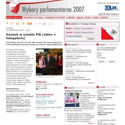 To strona z naszego forum internetowego, która tak zainteresowała prokuraturę i policję. Zapewniamy, że chętni mogą na nim pisać bez obaw. Wystarczy kliknąć www.gk24.pl