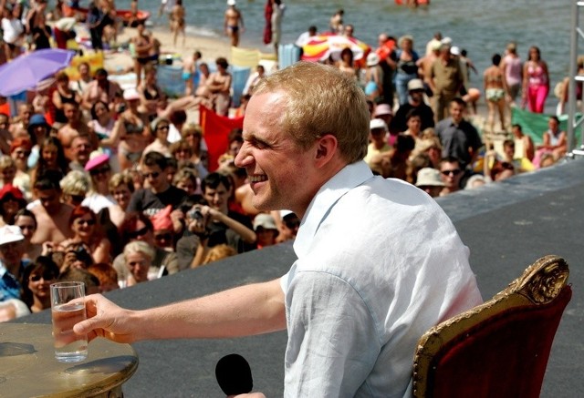 Gościem na Festiwalu Gwiazd w Międzyzdrojach był m. in. aktor Piotr Adamczyk.