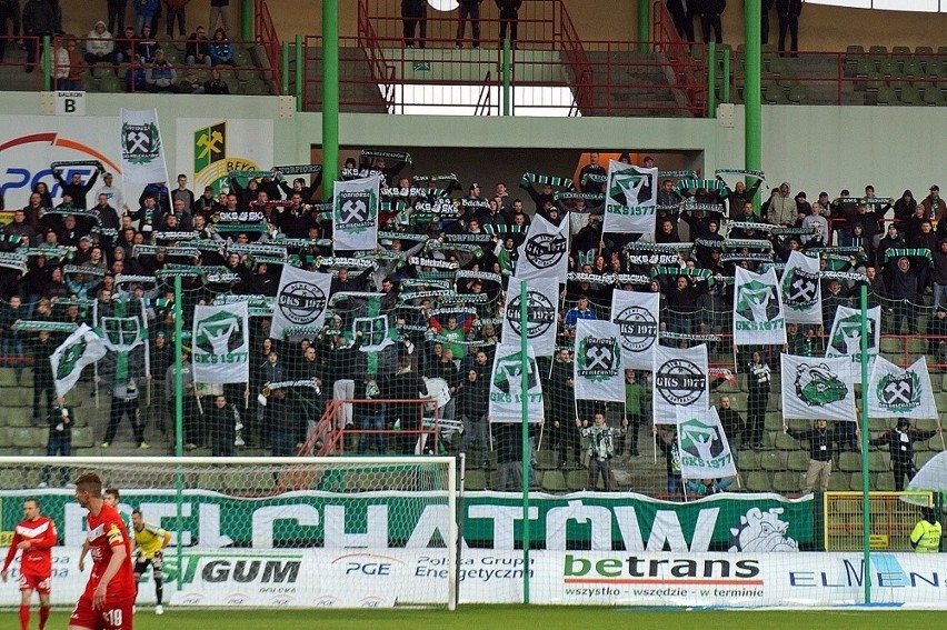 Kibice na meczu GKS Bełchatów - GKS Tychy 3:1 (ZDJĘCIA)