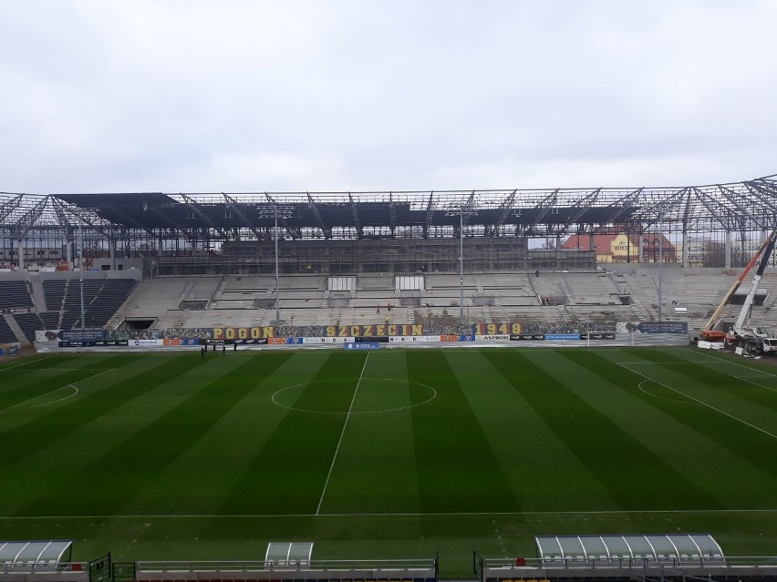 Stadion Pogoni Szczecin - stan 17 grudnia 2021.