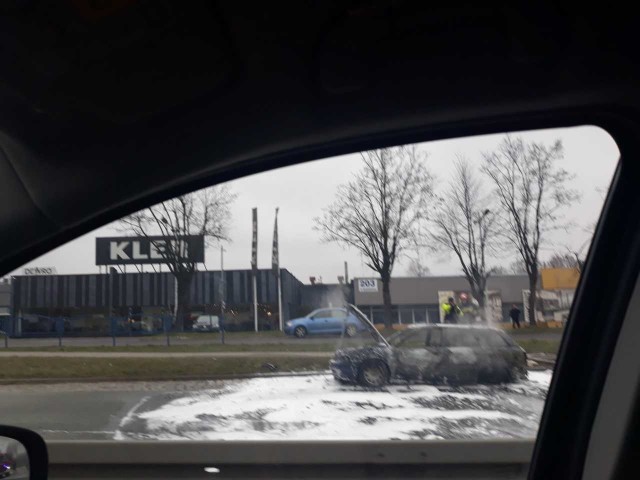 Pożar samochodu osobowego w Katowicach