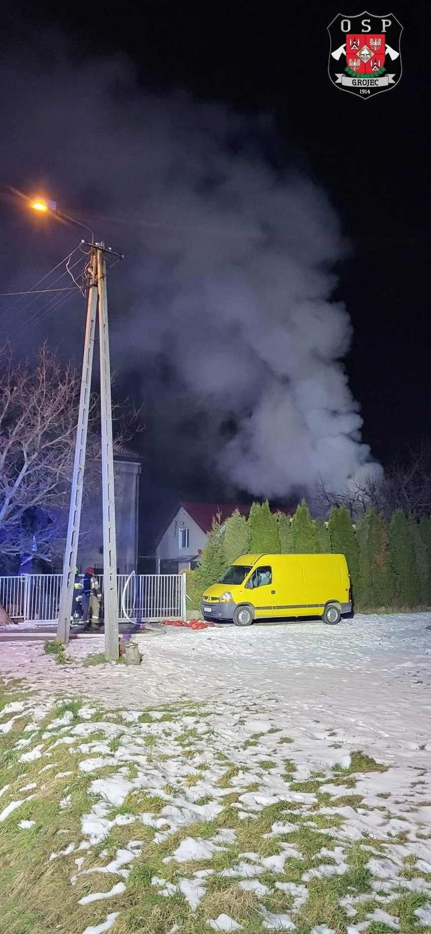 Nocny pożar domu na ul. Olszewskiego w Alwerni