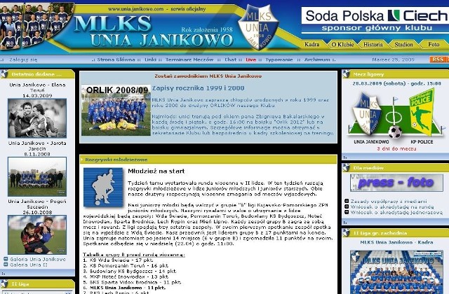 strona internetowa Unii Janikowo