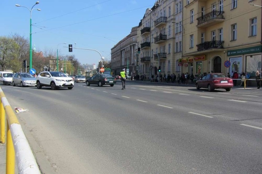 Grunwaldzka i Matejki: wypadek dwóch "osobówek"