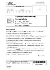 Próbny Egzamin ósmoklasisty 2018 - MATEMATYKA 19.12 - ARKUSZ CKE + KLUCZ ODPOWIEDZI z egzaminu z matematyki