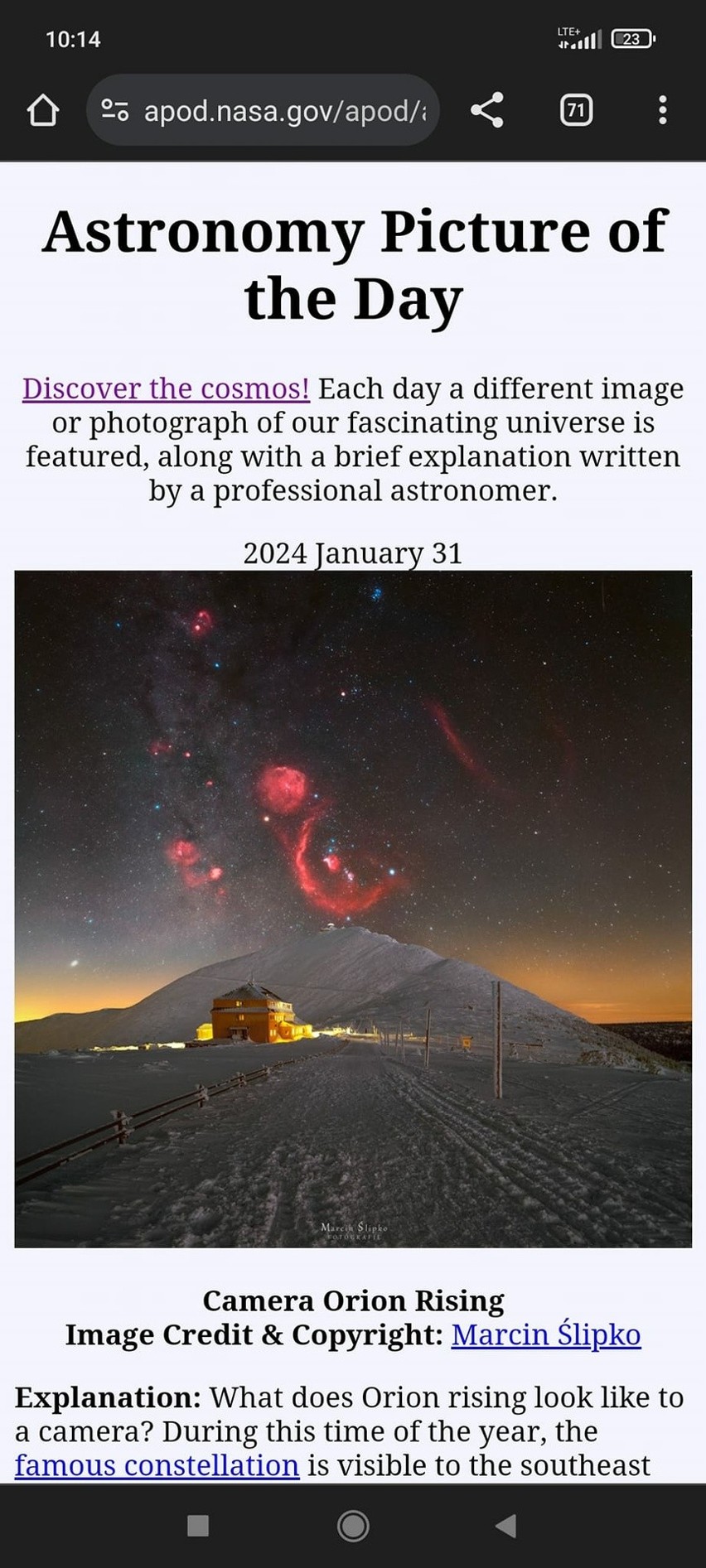 O tytuł Astronomicznego Zdjęcia Dnia ubiegają się tysiące...