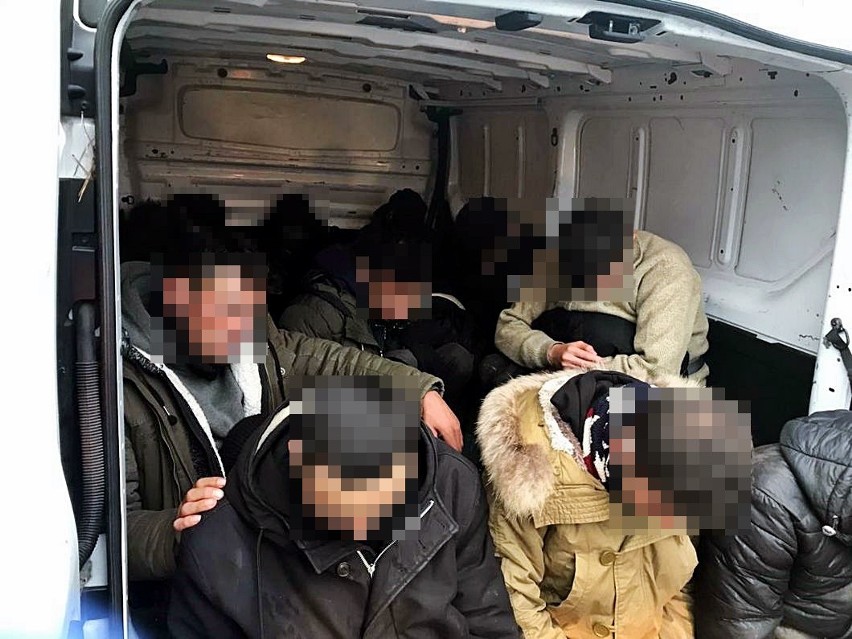 Duży transport nielegalnych migrantów udaremniony w Bielsku...
