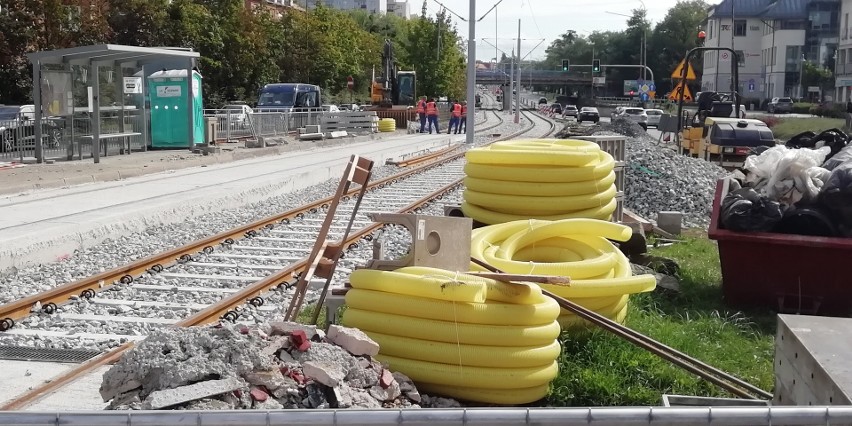 Remont torowiska na Hallera we Wrocławiu.