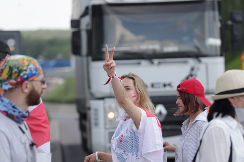 Protest na granicy polsko - białoruskiej