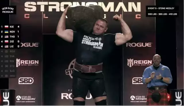 Mateusz Kieliszkowski z woj. lubuskiego zdobył srebrny medal na Arnold Strongman Classic 2024.