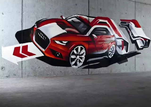 Audi A1, na razie jako graffiti.