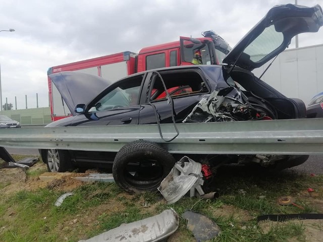 Tak wyglądał jeden z samochodów uczestniczących w wypadku w Promnej-Kolonii.