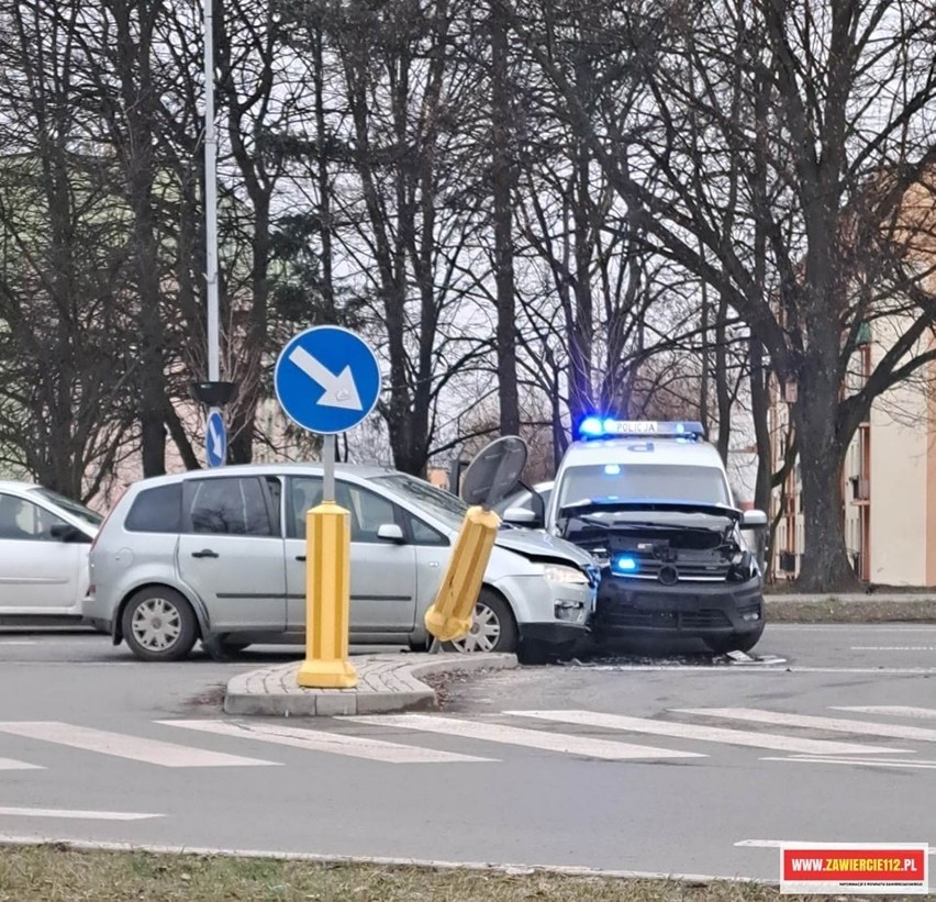 Na ulicy Sikorskiego w Zawierciu doszło do kolizji...