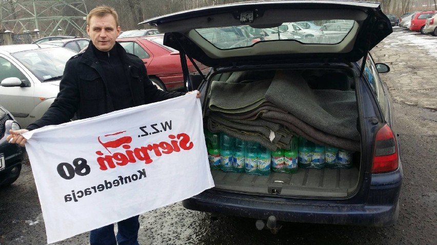 Związkowcy z KWK Sośnica-Makoszowy przeprowadzili zbiórkę dla strajkujących na KWK Budryk