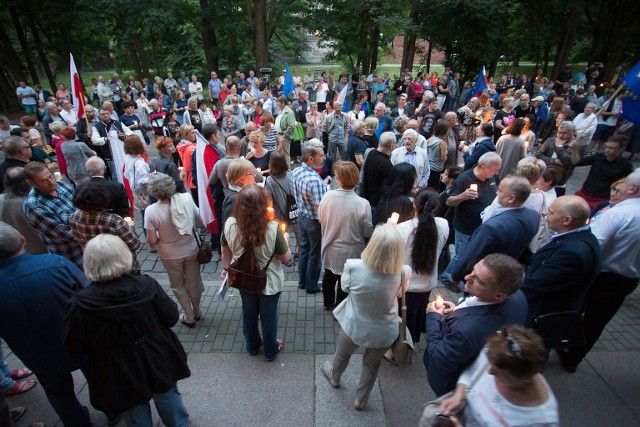 Demonstracja przed słupskim sądem