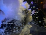 Groźne zdarzenie! Pożar samochodu osobowego w Solcu Kujawskim [zdjęcia]