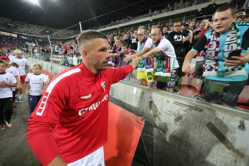 Lukas Podolski jest idolem kibiców Górnika Zabrze...