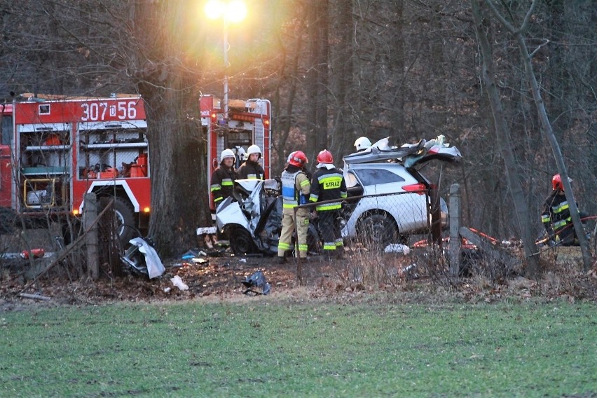 Wypadek w Ligocie Prószkowskiej. Zginęły trzy osoby, w tym...