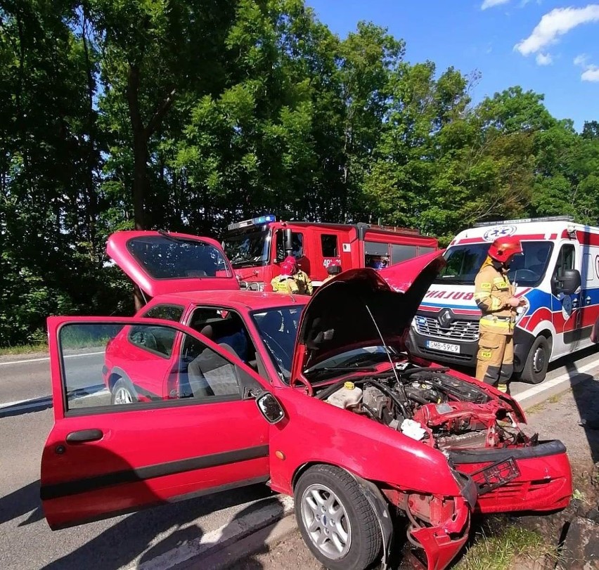 Wypadek na DK 22 w Gnojewie. Jedna osoba trafiła do szpitala
