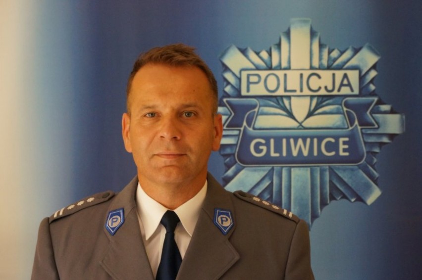 Komendant miejski policji w Gliwicach insp. Dariusz...