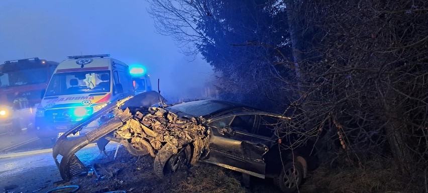 Poważny wypadek na drodze w kierunku Biecza