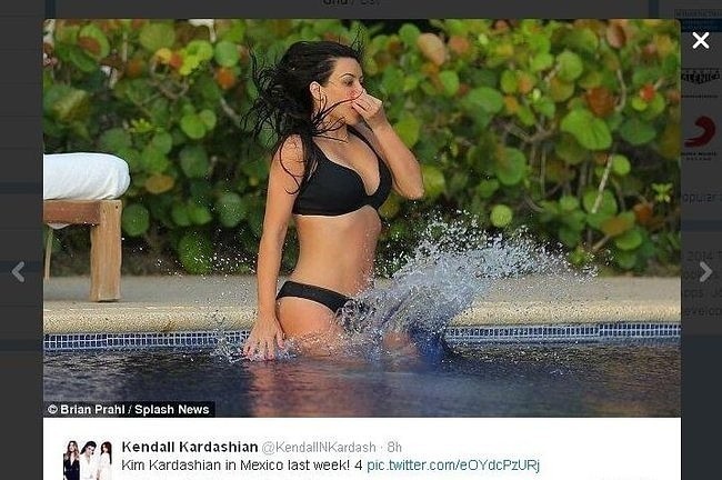 Kim Kardashian w Meksyku (fot. screen z Twitter.com)