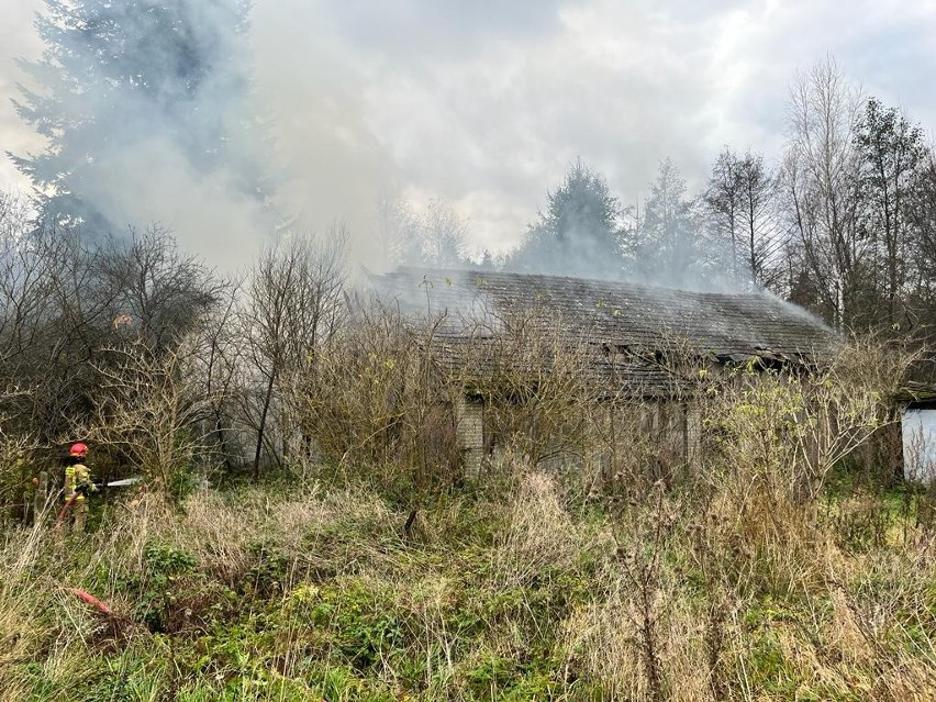 Pożar stodoły w miejscowości Wiązownica Kolonia.