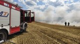 Powiat białogardzki: Pożar ścierniska pod Gruszewem ZDJĘCIA