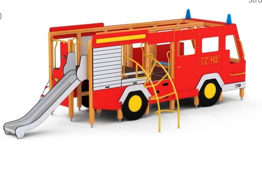 Projekt strażackiego toru przeszkód dla dzieci - m.in. takie...