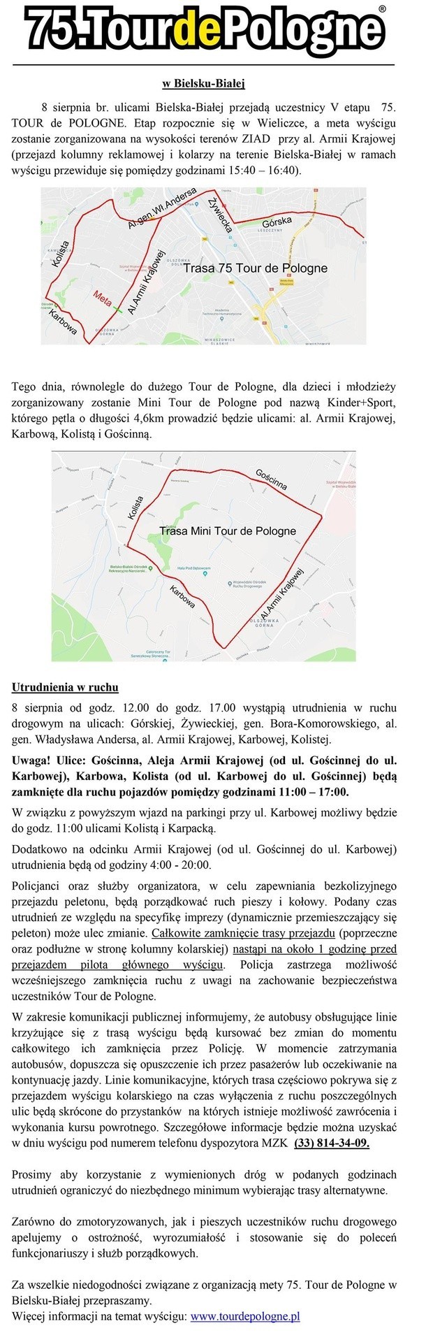 Tour de Pologne 2018: Wieliczka - Bielsko-Biała UTRUDNIENIA NA DROGACH. Tdp 2019: Etap 5,6,7 [MAPKA, TRASA WYŚCIGU, TRANSMISJA]