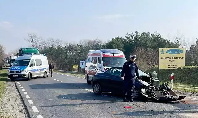 Do wypadku doszło podczas wyprzedzania kolumny pojazdów