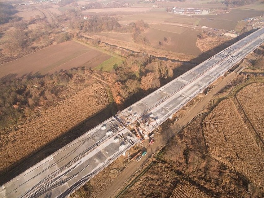 Most nad Widawą na budowanej drodze S5 Wrocław - Poznań