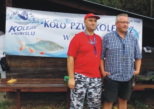 Szefostwo „Kolejarza”. Nz. od prawej prezes Krzysztof Drabik, wiceprezes Krzysztof Szanter.