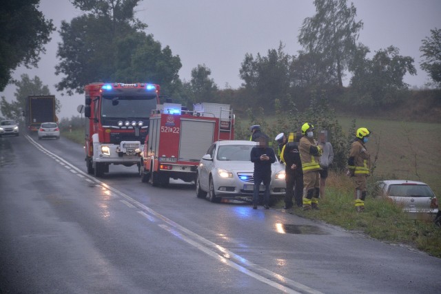 W Dalkowie na DW 241 doszło do wypadku z udziałem dwóch samochodów osobowych