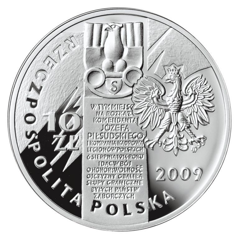 Na zdjęciu prezentujemy awers srebrnej monety z wizerunkiem...