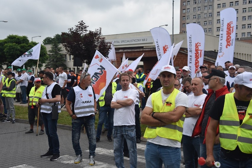 Ostatnie protesty związkowców JSW miały miejsce pod siedzibą...